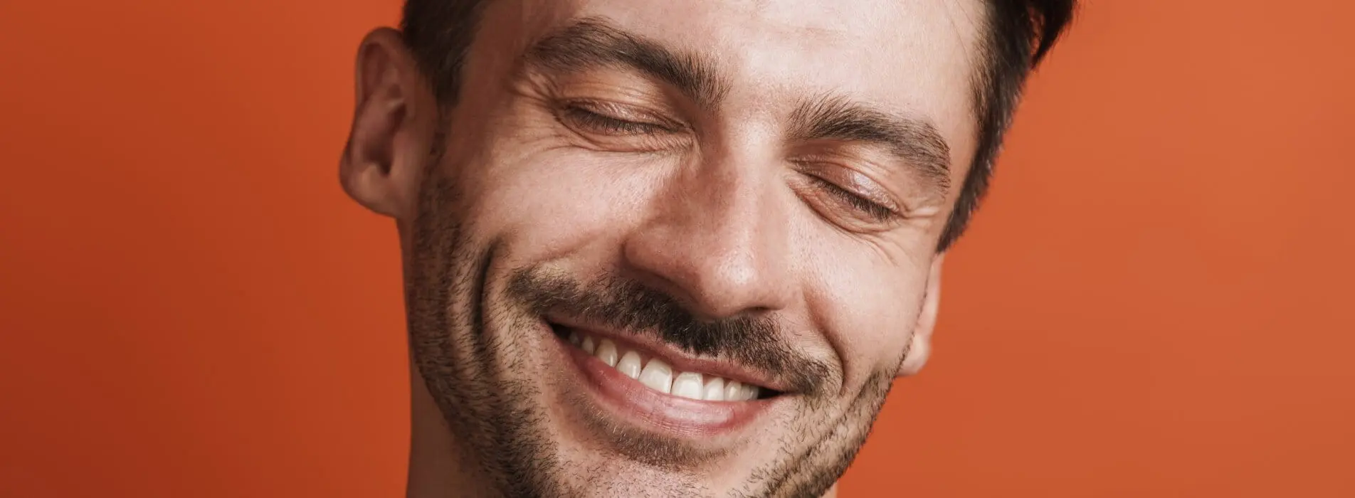 Relaxed smiling man